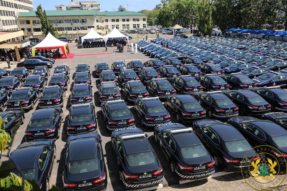 PRESIDENT AKUFO-ADDO PRESENTS 200 VEHICLES TO THE GHANA POLICE SERVICE