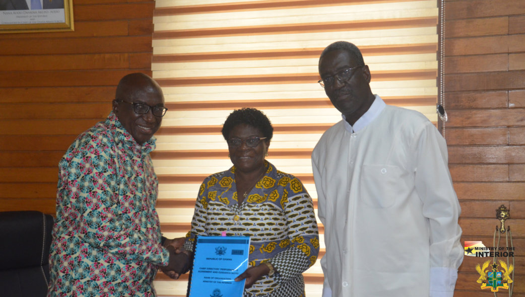 INTERIOR MINISTRY’S CHIEF DIRECTOR SIGNS PERFORMANCE AGREEMENT WITH OHCS