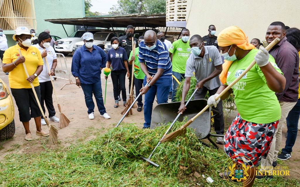 Interior Minister joins Civil Service Week Clean-Up Exercise