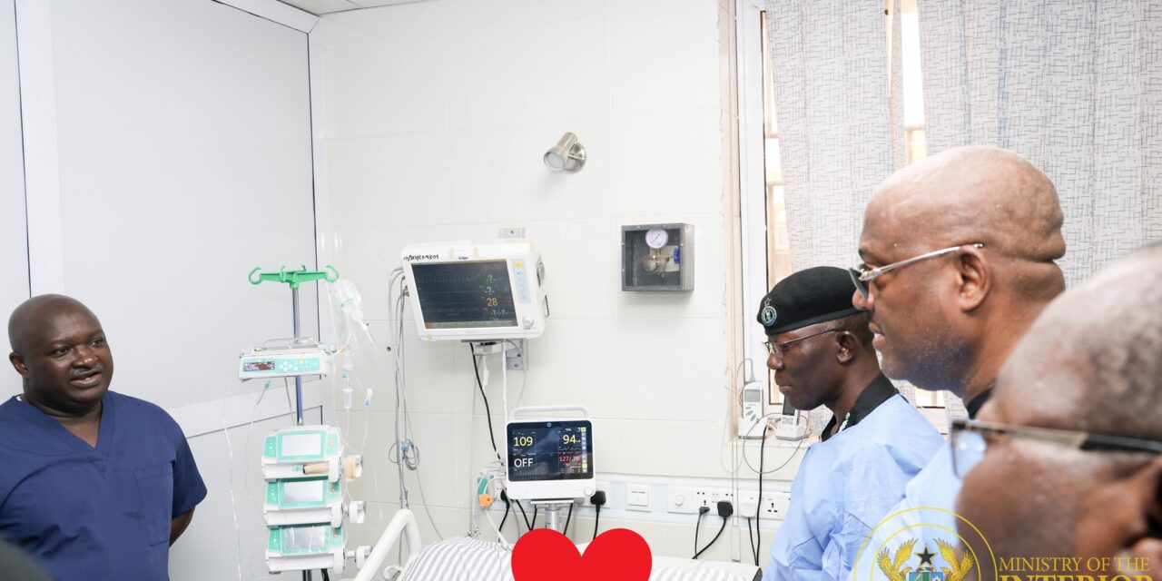 Henry Quartey visits injured Police Officer involved in accident