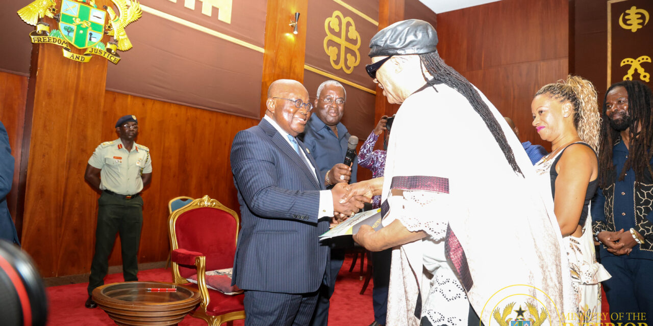 President Akufo-Addo confers Ghanaian citizenship on Stevie Wonder