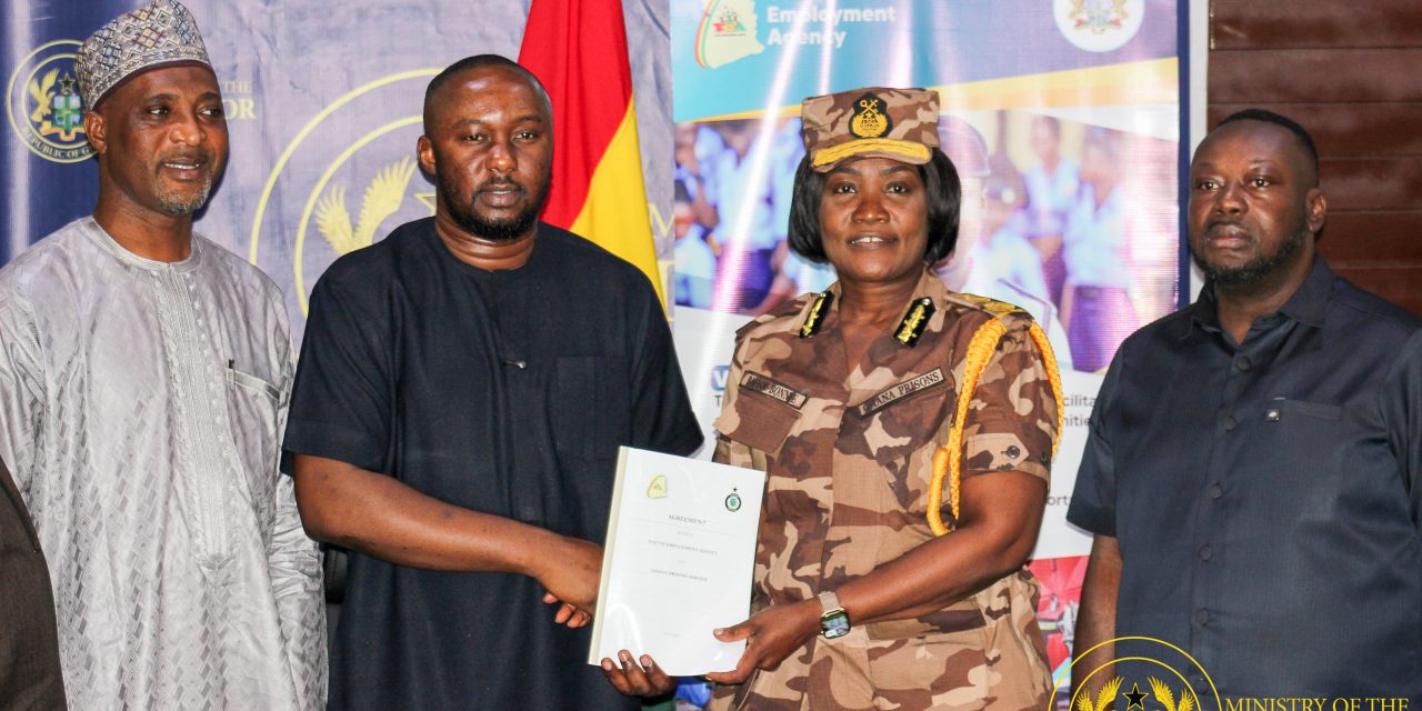 Prisons Service And Youth Employment Agency Sign Memorandum Of Understanding To Recruit 5,000 Youth As Prisons Assistants