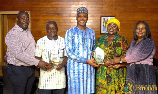 Interior Minister commends Staff for receiving Civil Service Awards