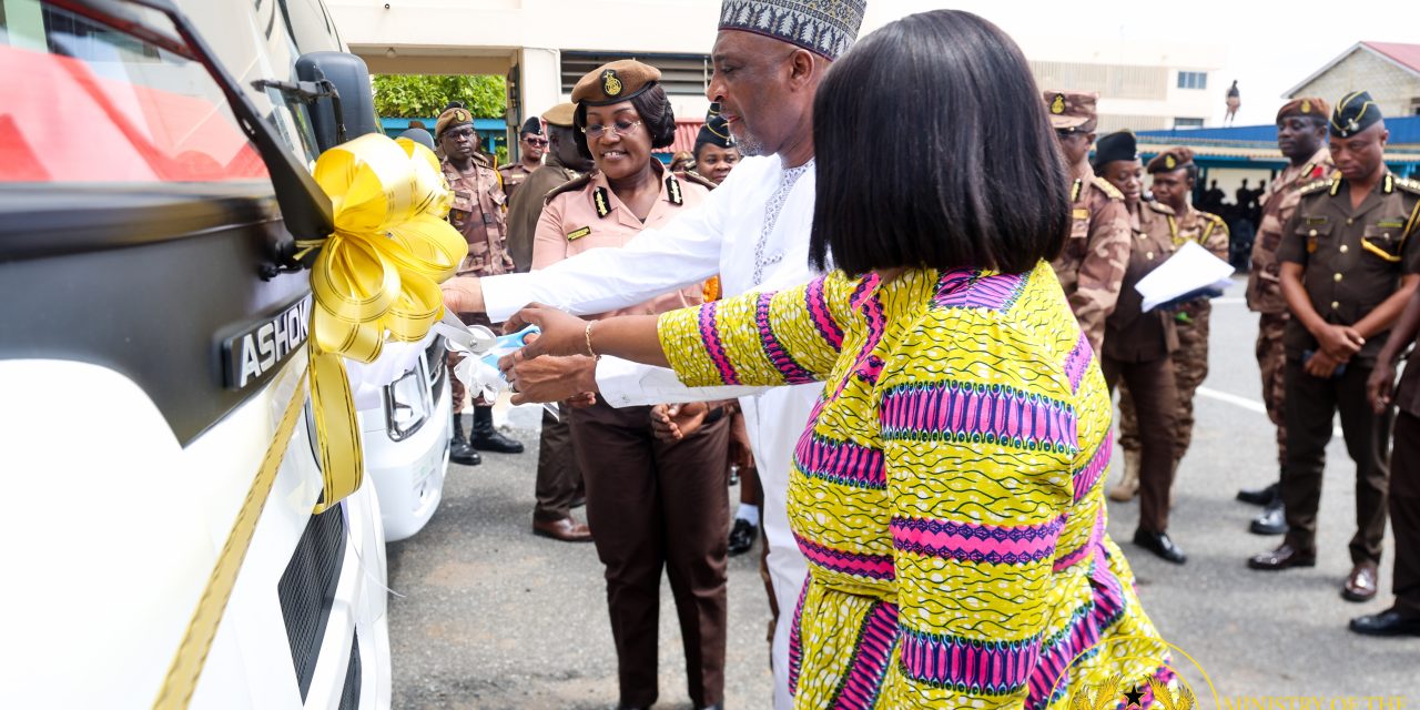 Interior Minister Presents Buses to the Ghana Prisons Service