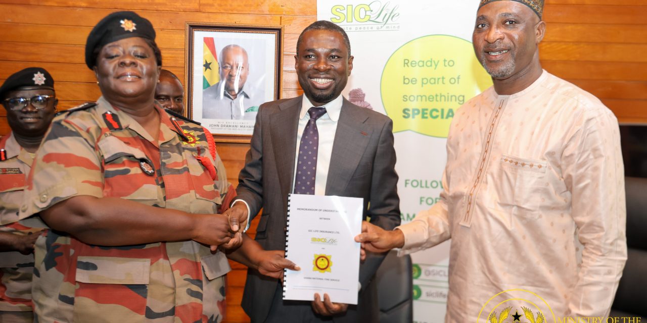 Ghana National Fire Service and SIC Sign MoU on Insurance for Fire Officers