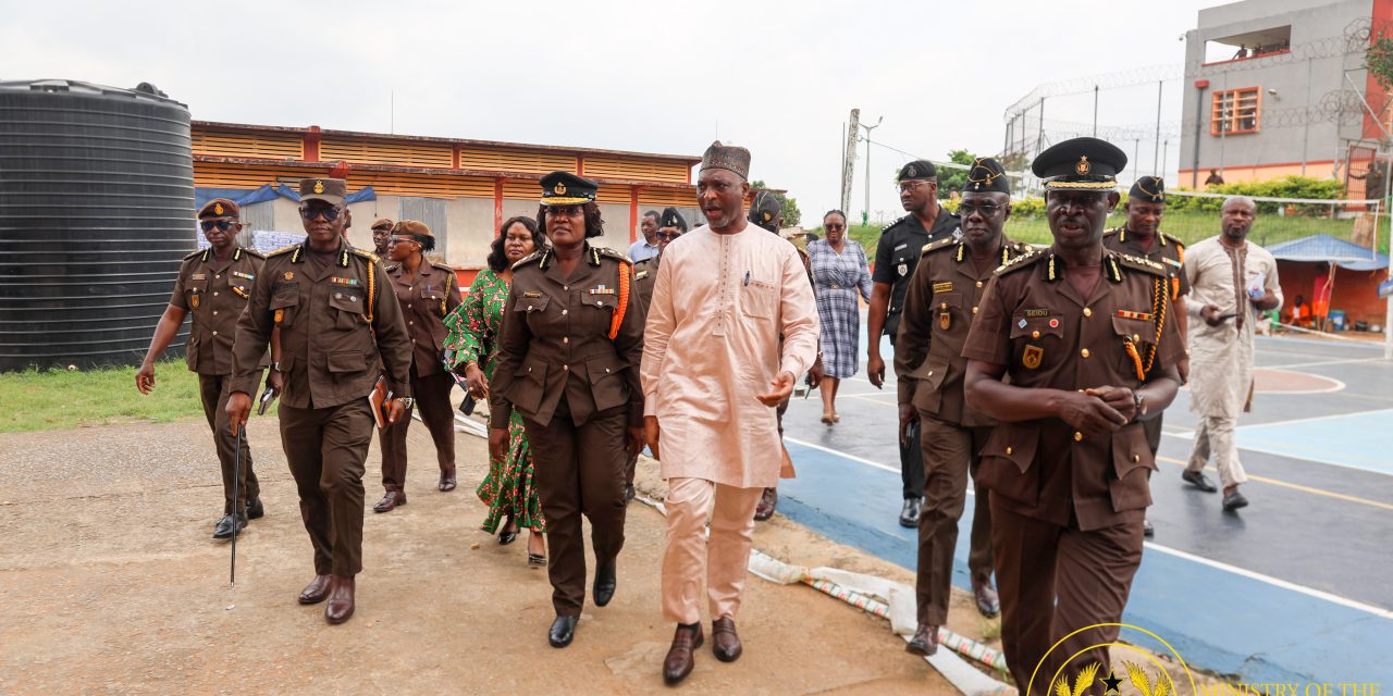 Interior Minister Visits Nsawam Prison, Commends Prisons Service for their Farm Project
