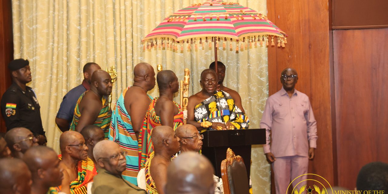 Asantehene Presents Bawku Mediation Report to President Mahama: A Call for Peace and Unity