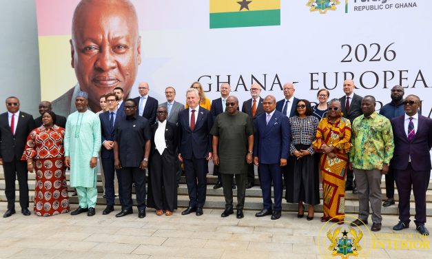 Interior Minister Joins President Mahama at 2026 Ghana-EU Partnership Dialogue to Address Organised Crime and Migration Issues